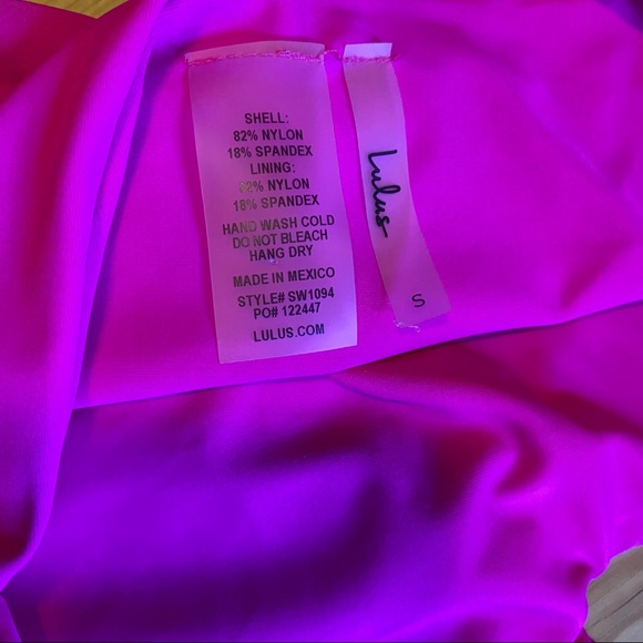 NWOT Lulus Sun Bound Fuchsia Cutout One-Shoulder One-Piece Swimsuit - Picture 7 of 12